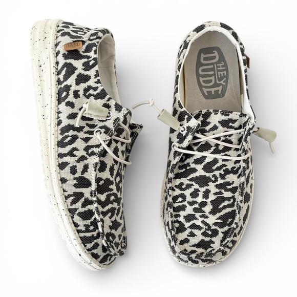 Hey Dude Wendy slip on shoes cheetah dark grey NEW 8 - Picture 10 of 10